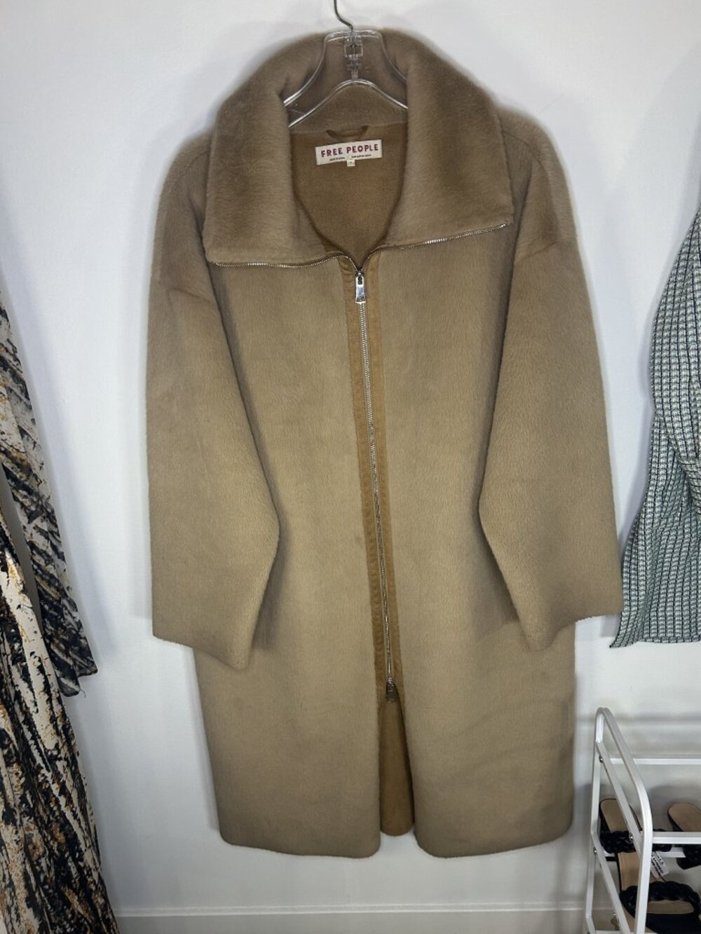 Free People - Lana Oversize Winter Coat - Neutral (S) - Very Good Condition